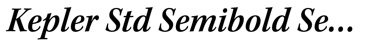 Kepler Std Semibold Semicondensed Italic